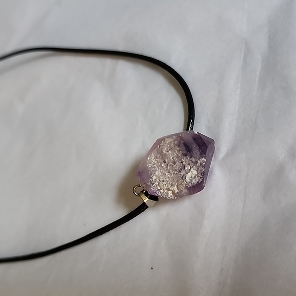 RAW Amethyst Pendant LAST ONE - Picture 5 of 6